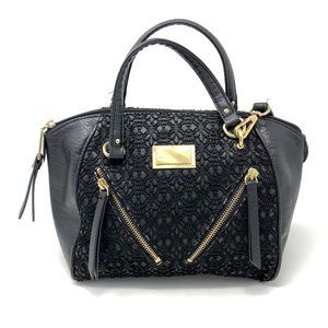Juicy Couture Lace Satchel Purse Bag Black